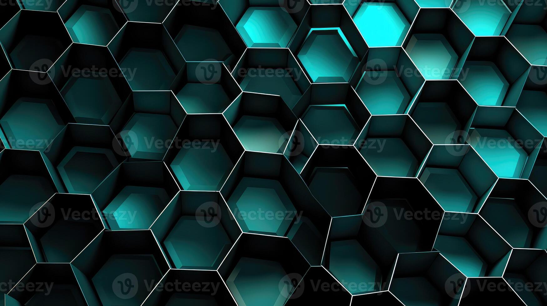 abstract black hexagon pattern photo
