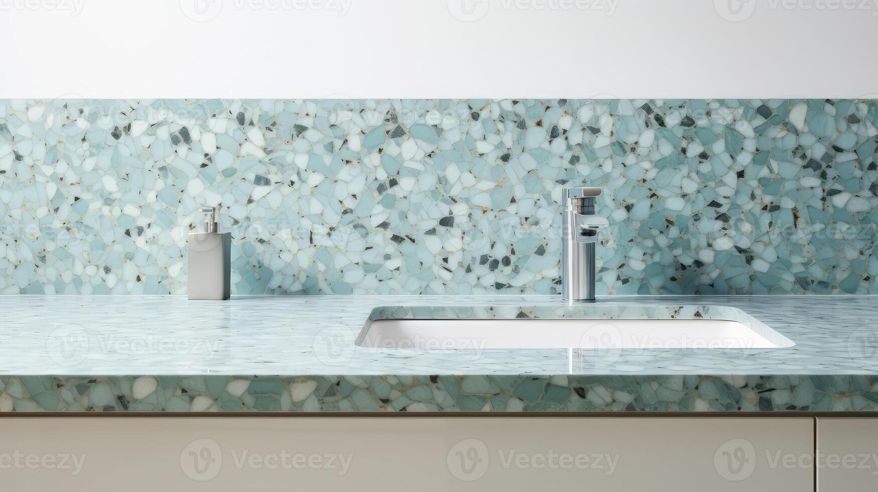 blues terrazzo texture photo
