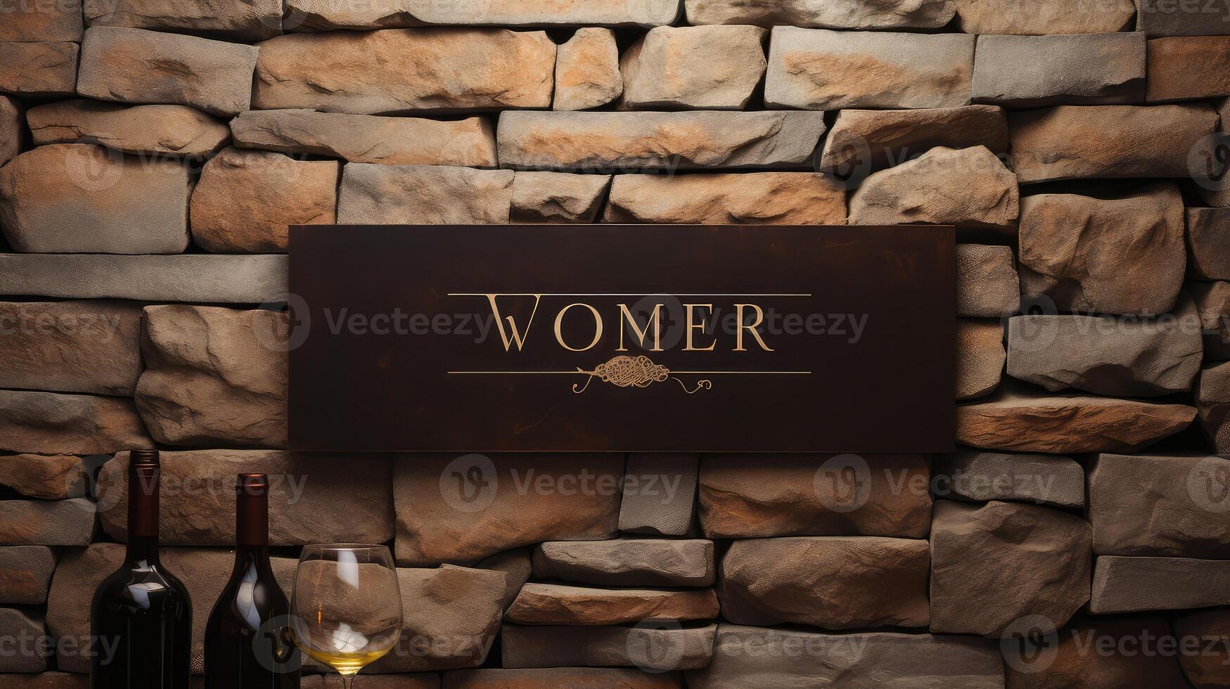 metal wine sign photo