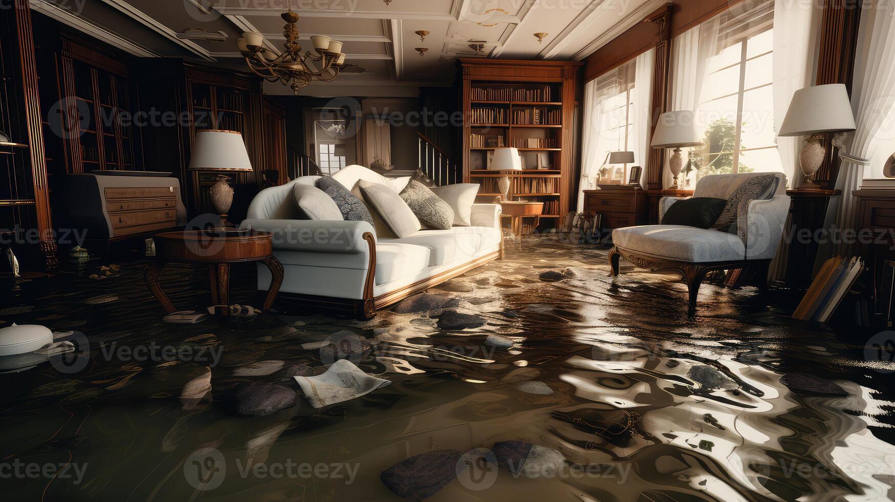 leak water damage in home photo