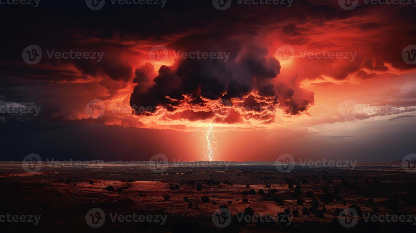 electricity red thunder photo