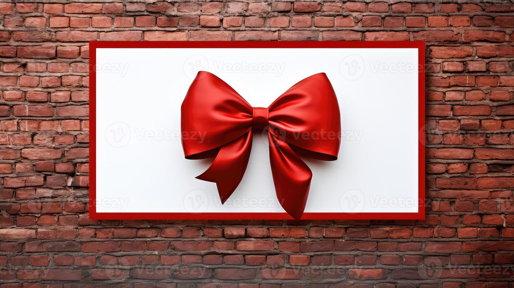 brick red bow graphic photo