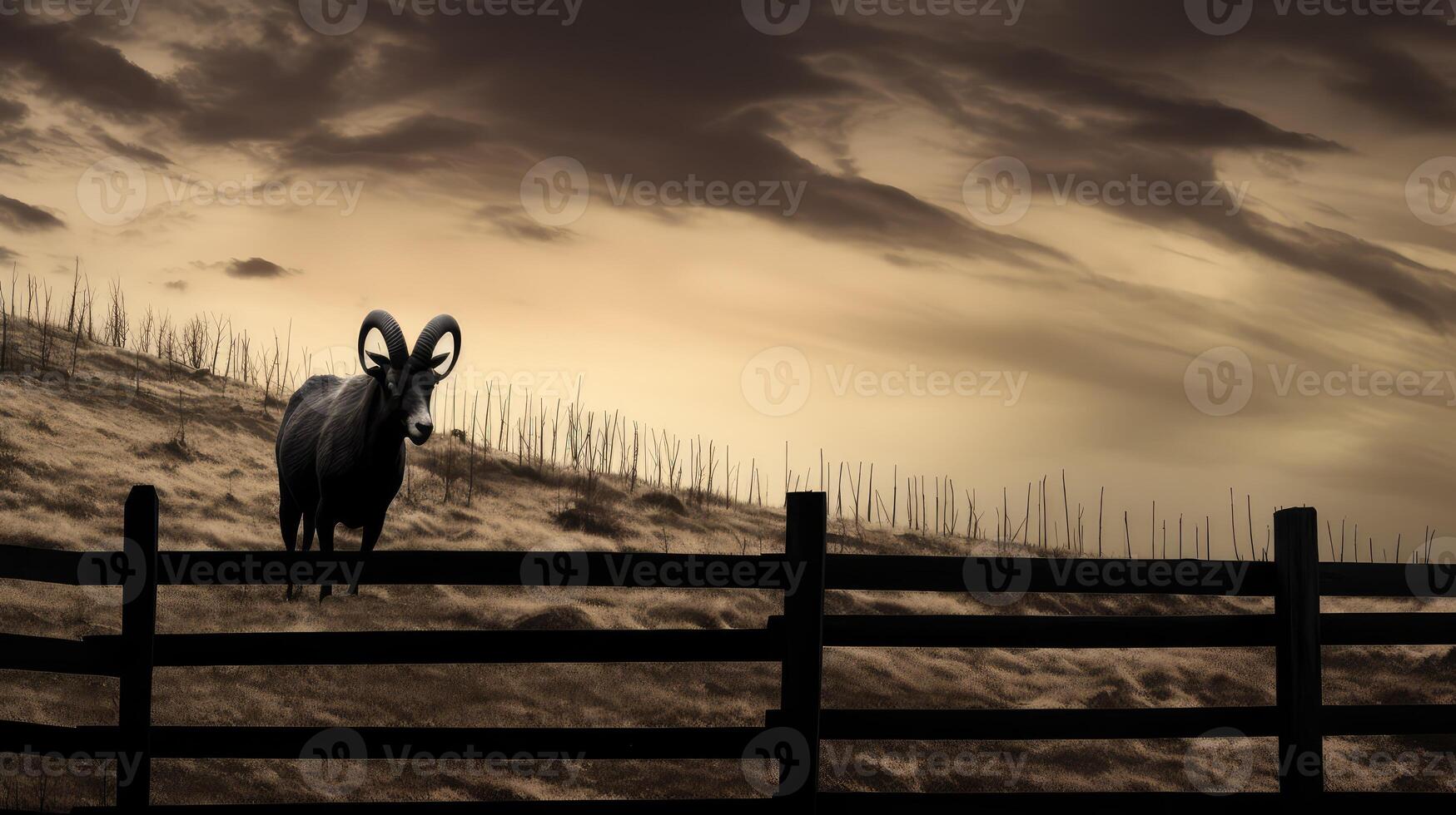 sheep wood fence background photo