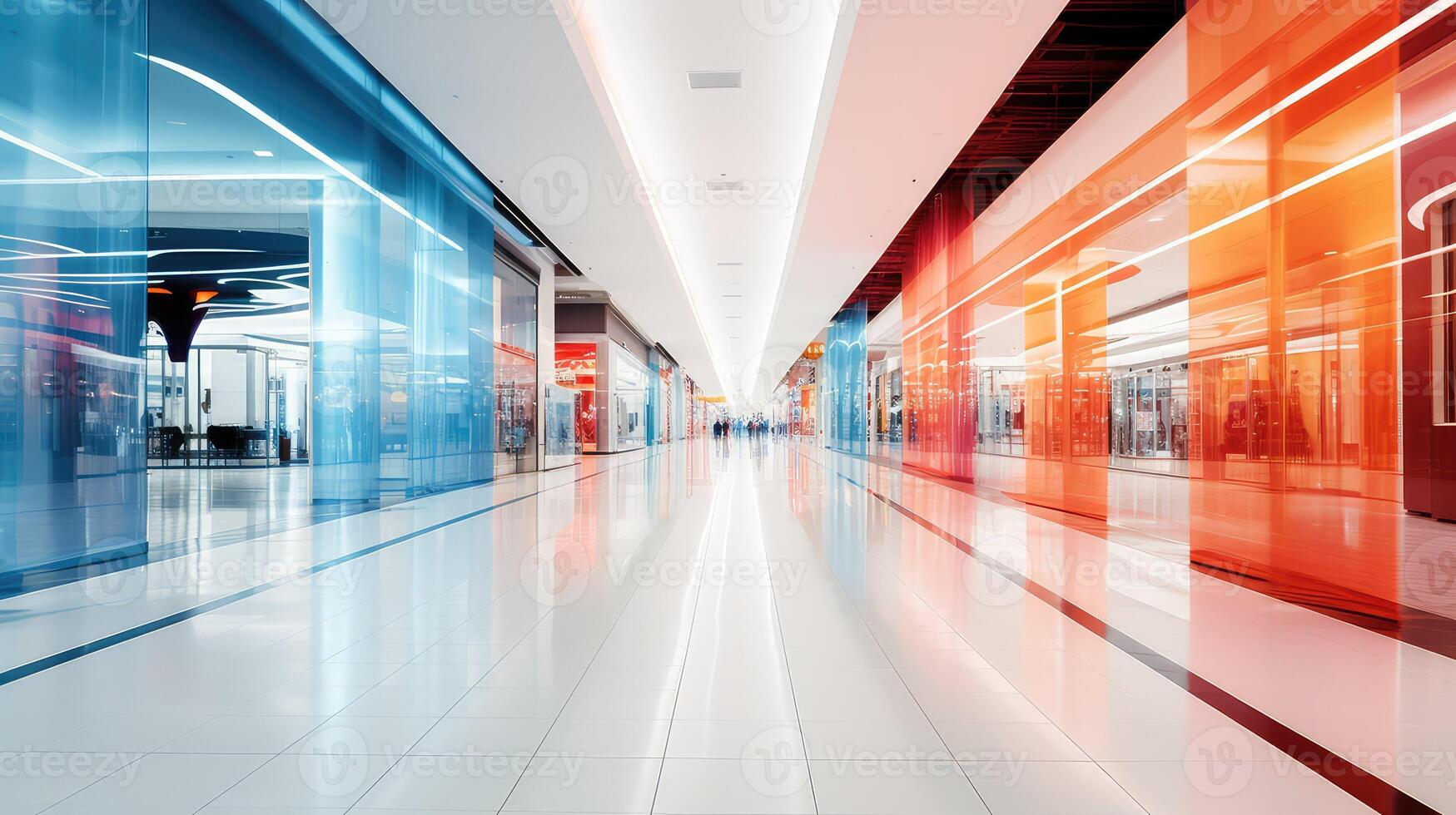 quality blurred shopping mall interior photo