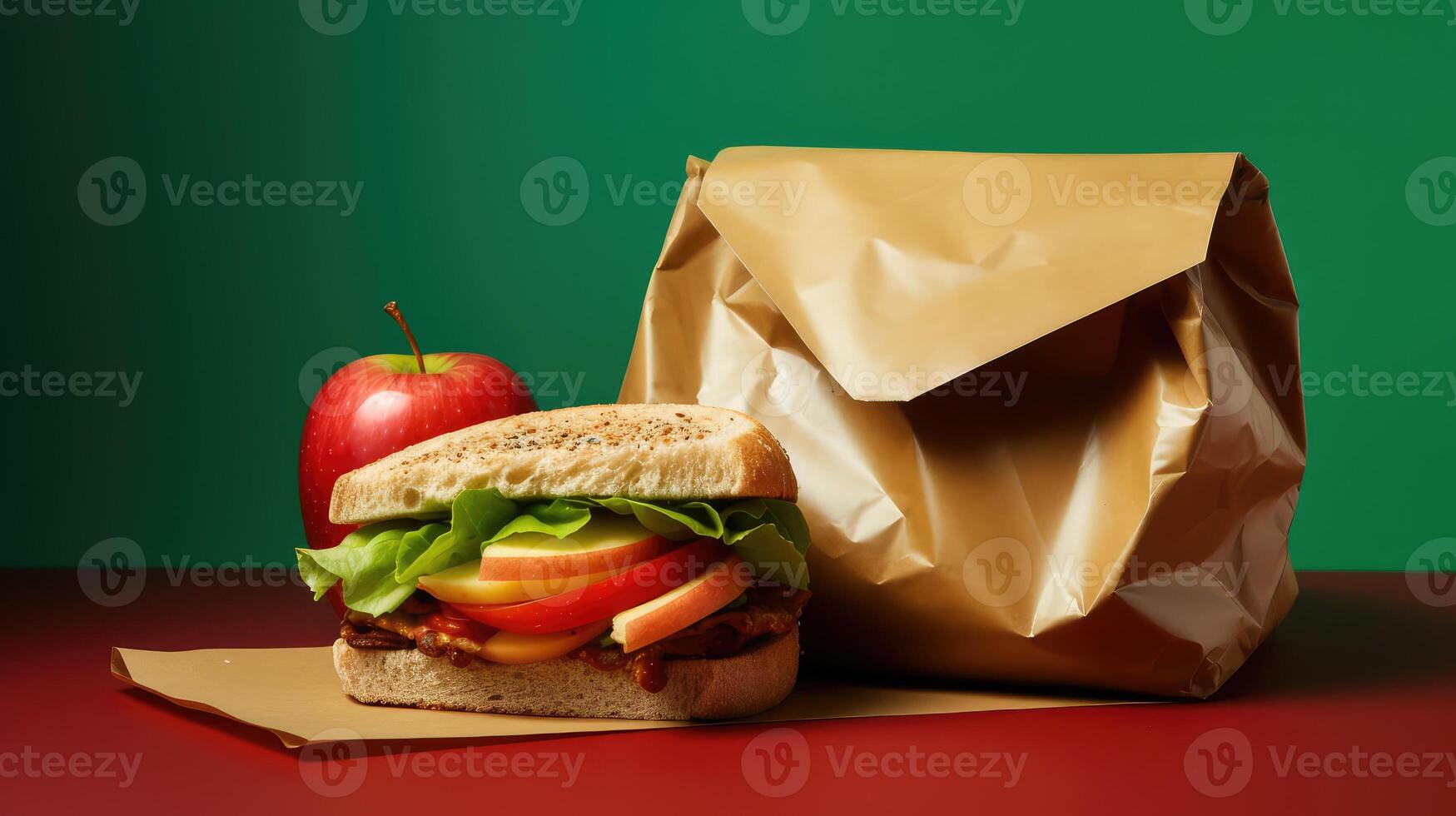 crumpled brown paper lunch bag photo
