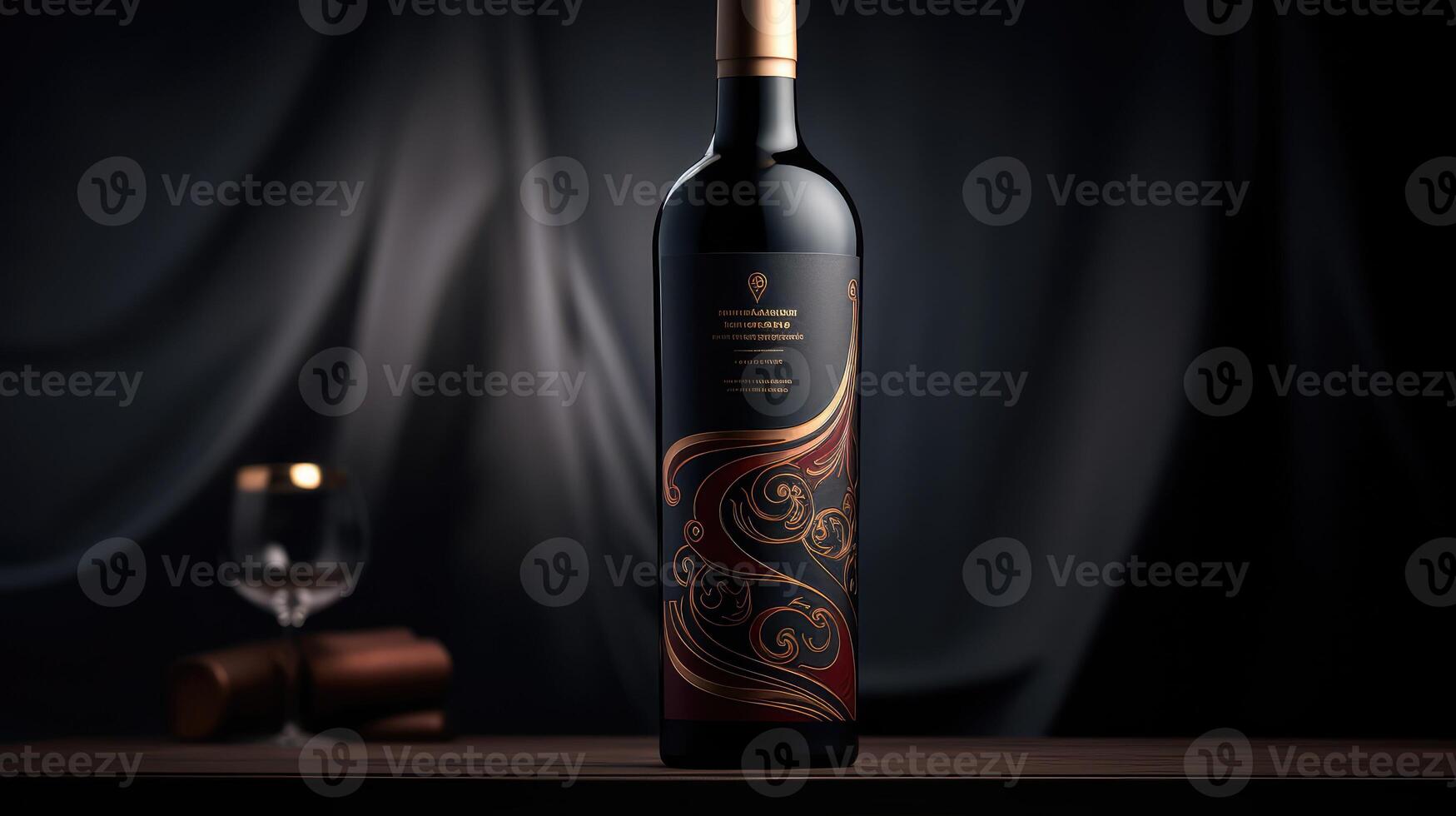 shiny wine label texture photo