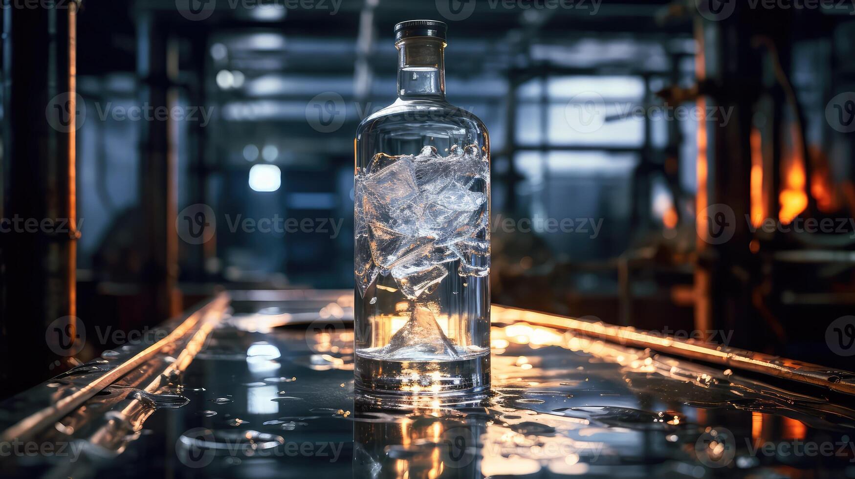 distillery blank vodka bottle photo