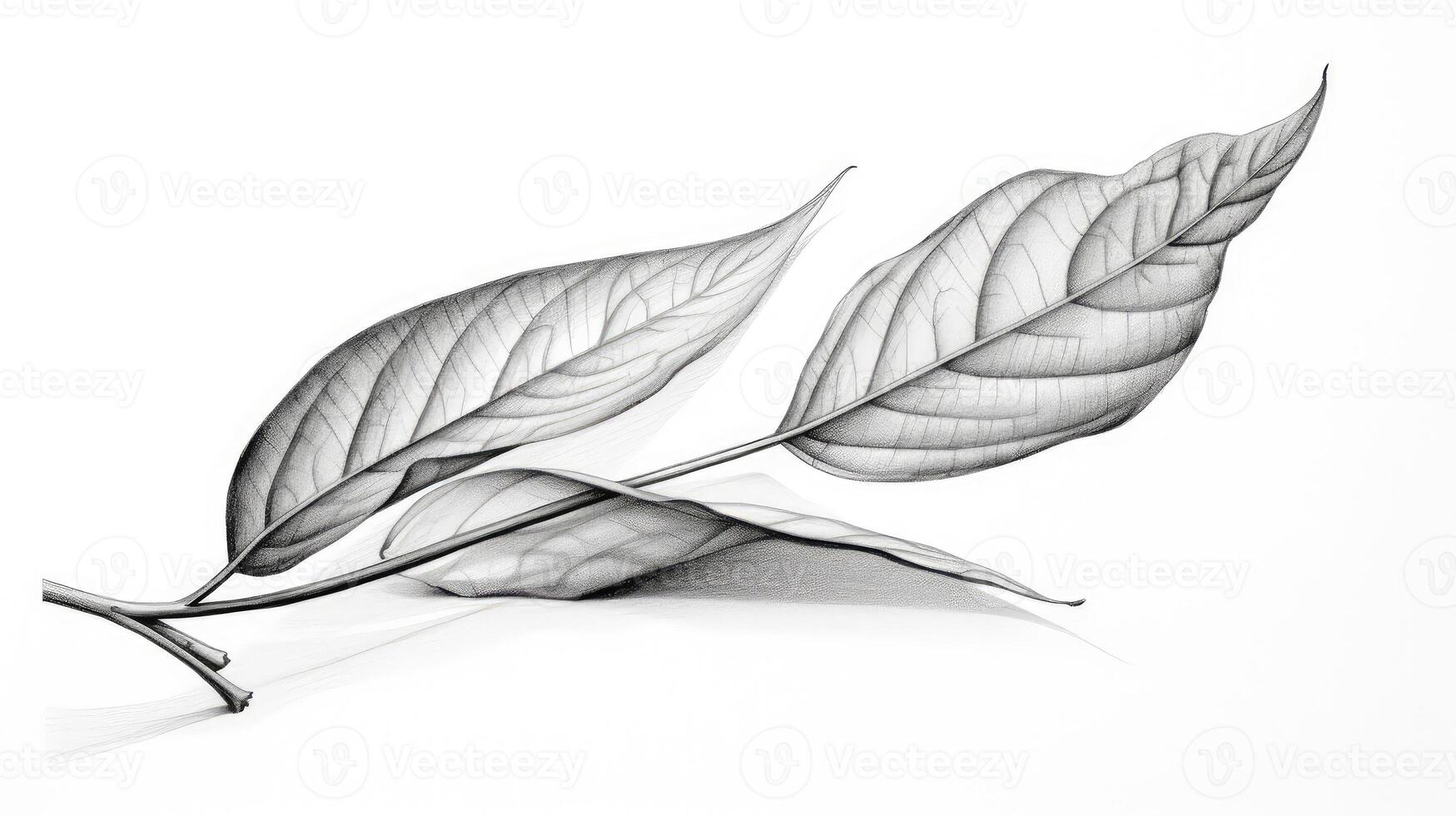 black sage leaf drawing photo