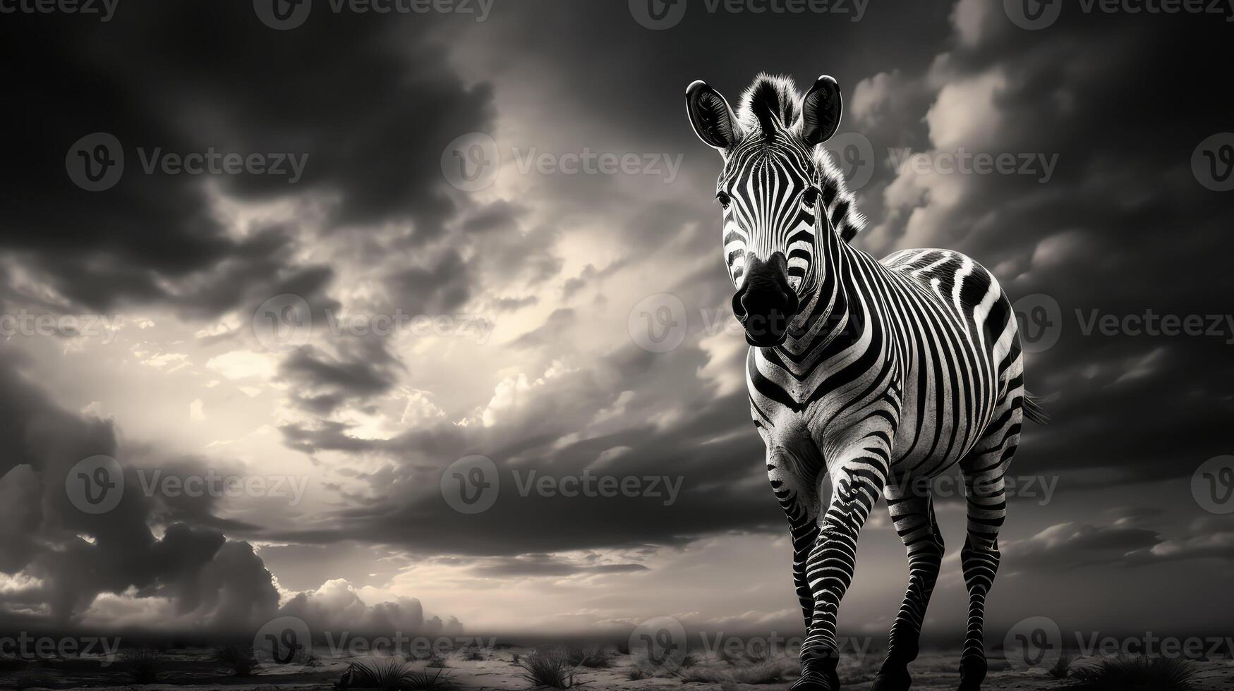silhouette black and white zebra photo