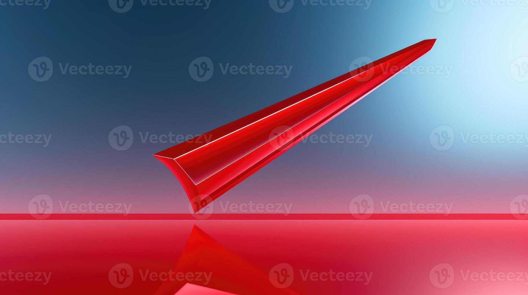 upwards red arrow 3d photo