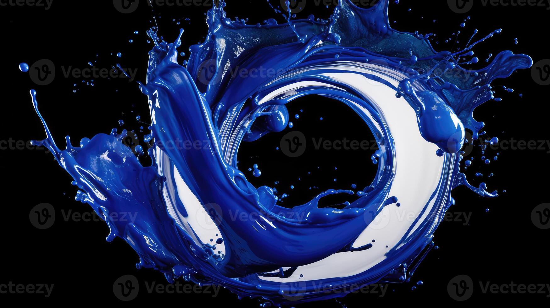 color paint splash blue photo