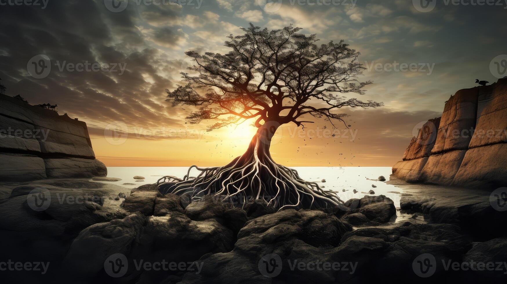 growth brain tree roots photo