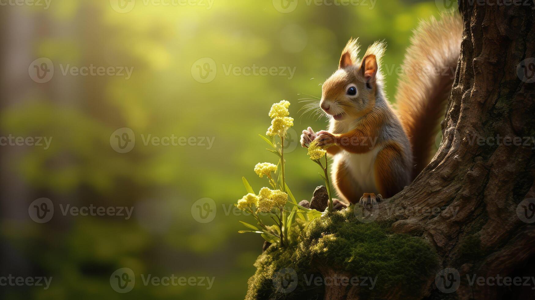 playful spring animals drawn photo