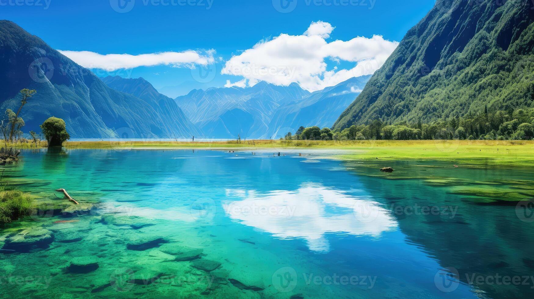 lake blue travel photo