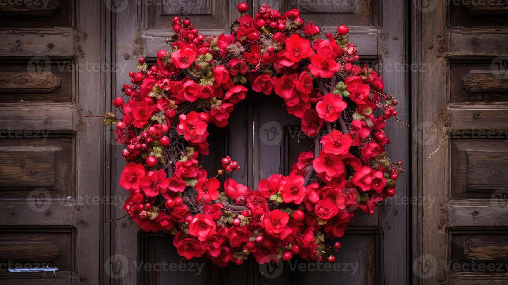 decoration red flower wreath photo