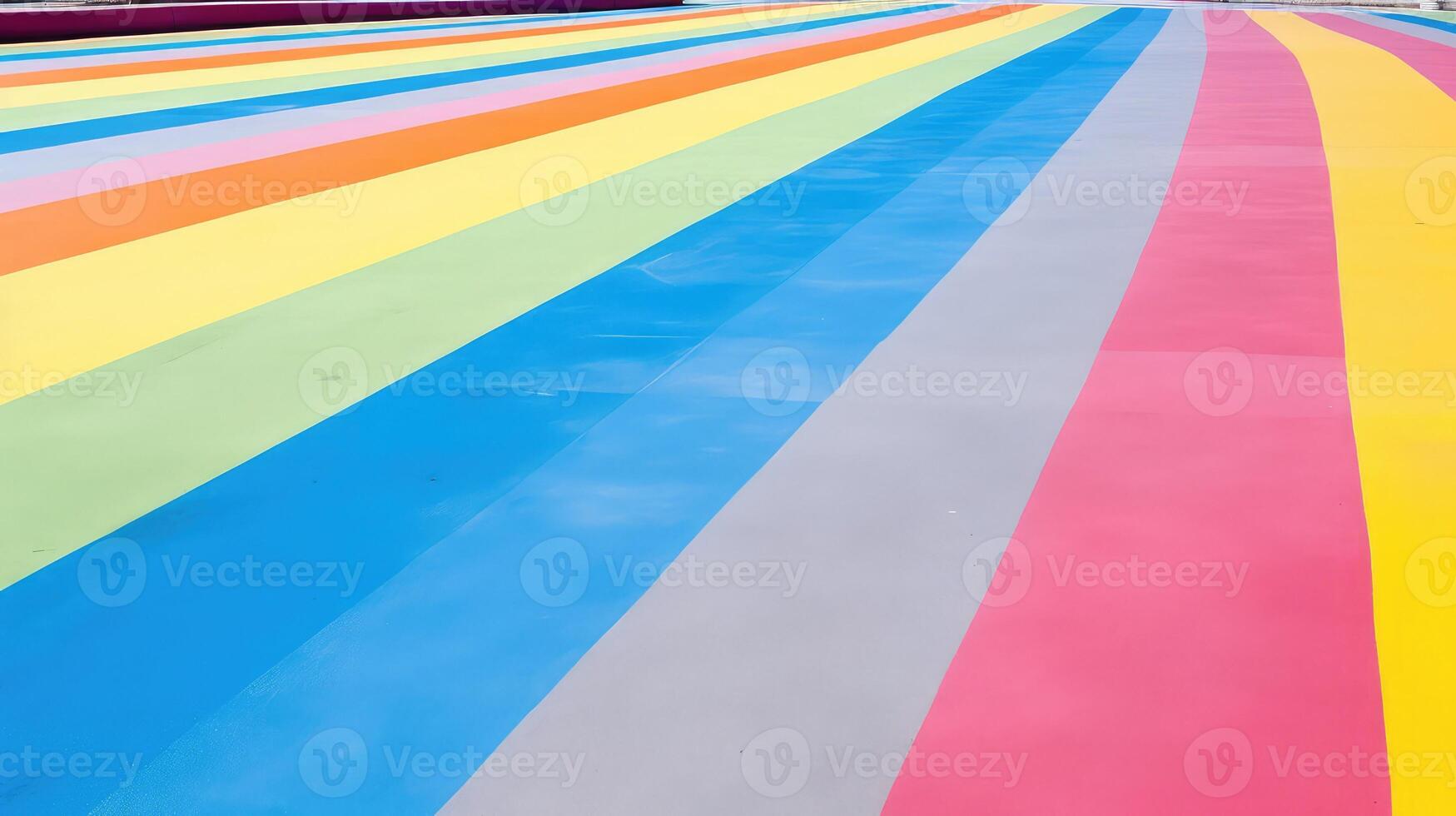 rainbow road stripe photo
