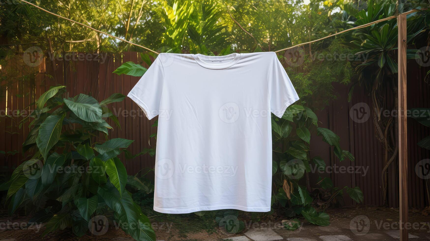 casual back of white t shirt photo