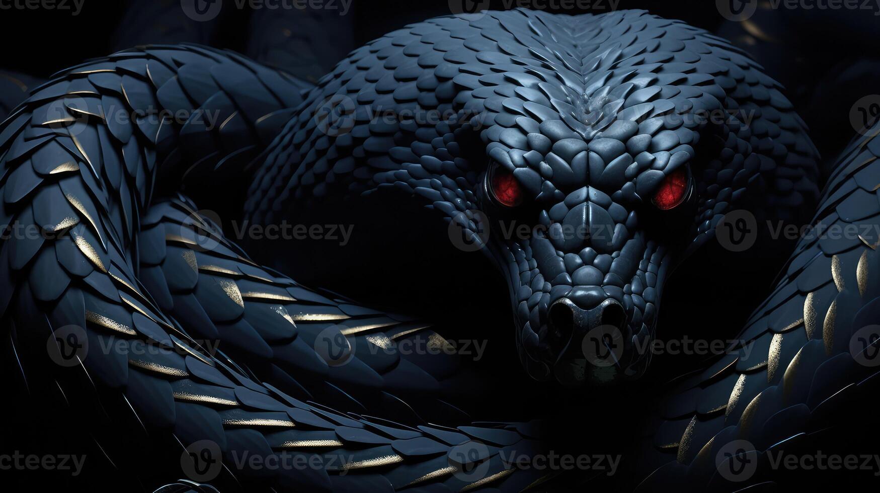 scales snake black photo