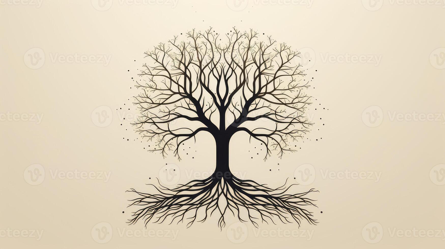 interpretation tree with roots graphic photo