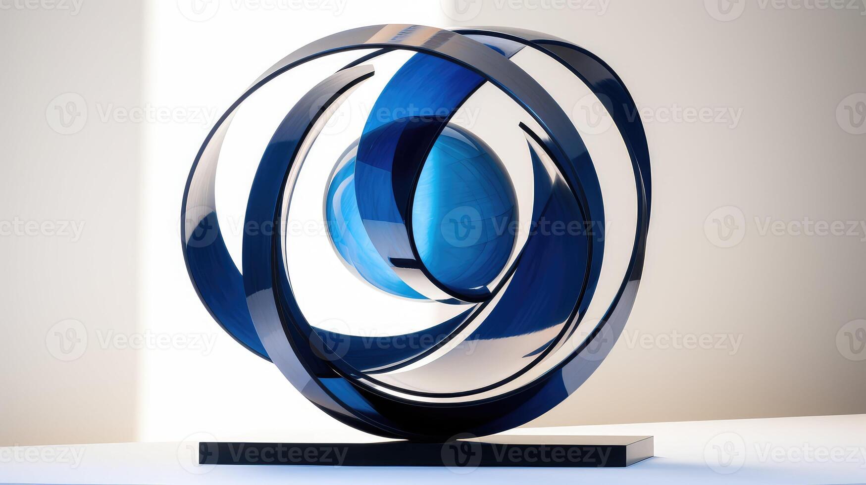 circles blue abstract geometric photo