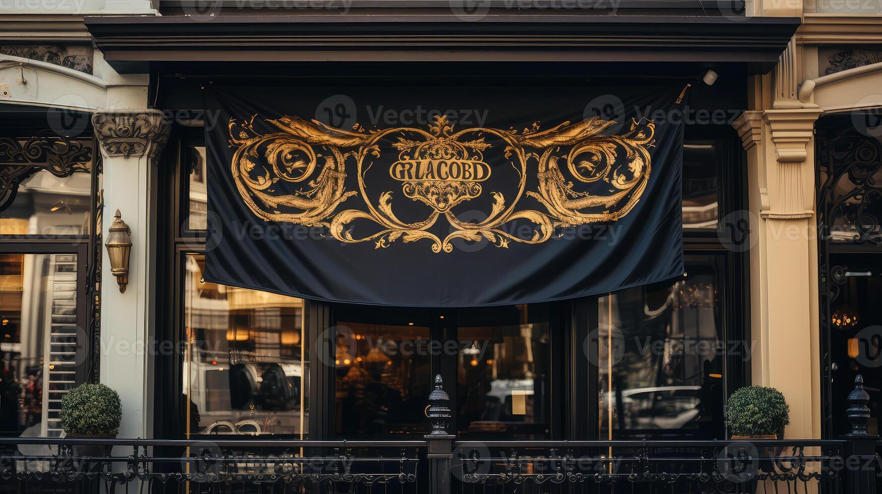 elegance black gold banner photo
