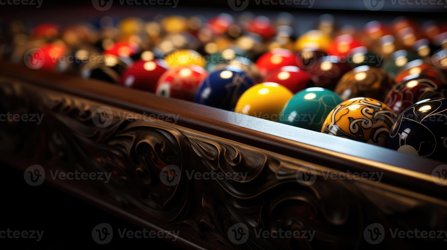 wood pool table dark photo