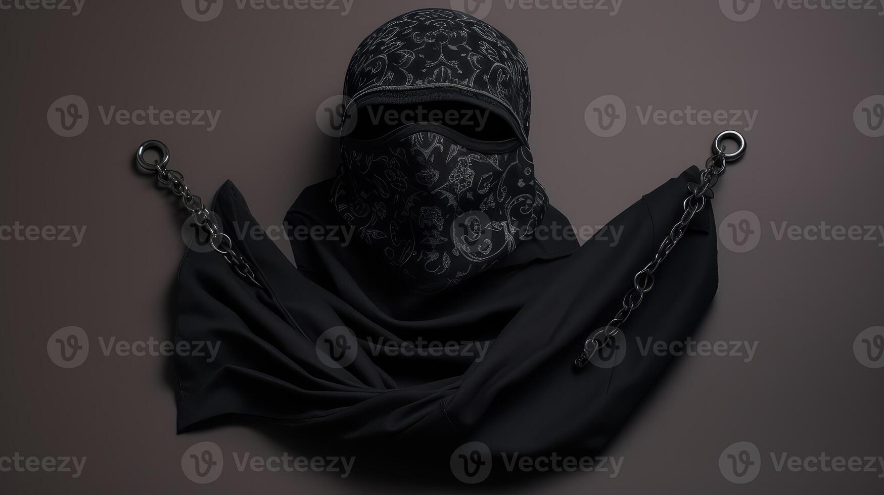 tote black bandana print photo