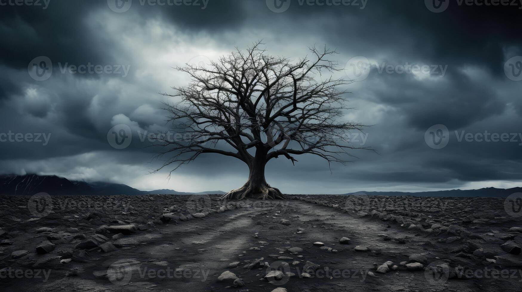 ghostly scary tree photo