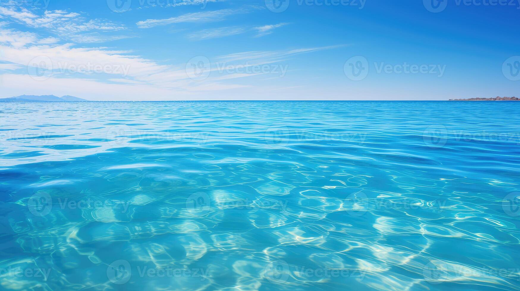 tranquil blue sea photo