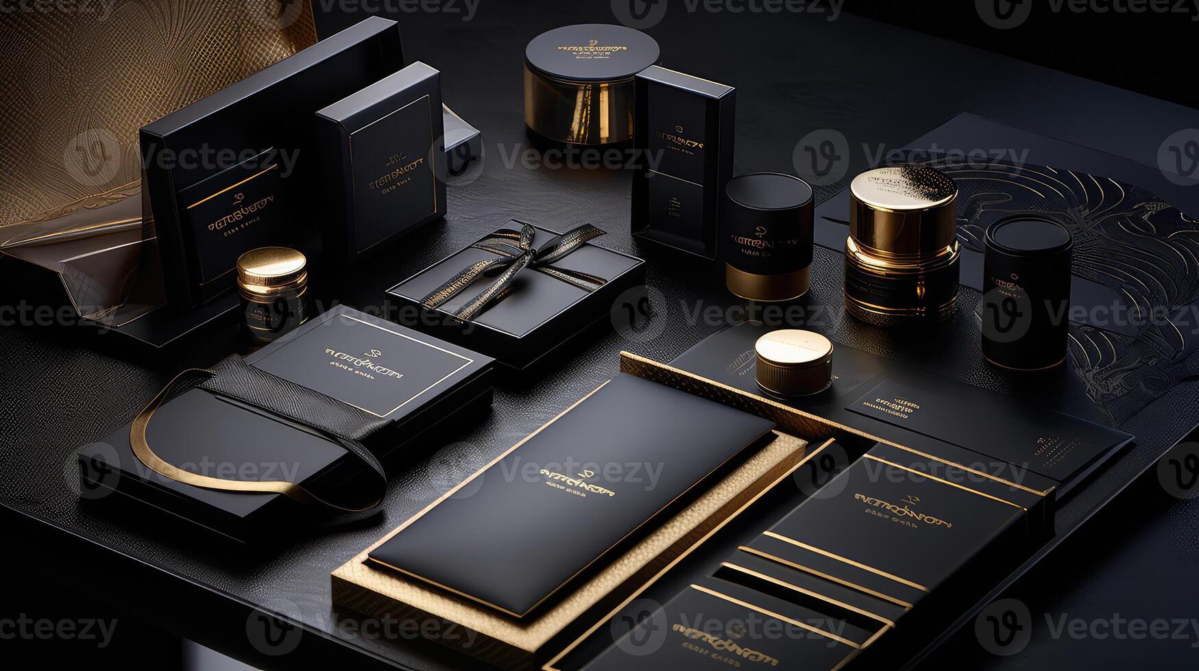 chic black and gold template photo