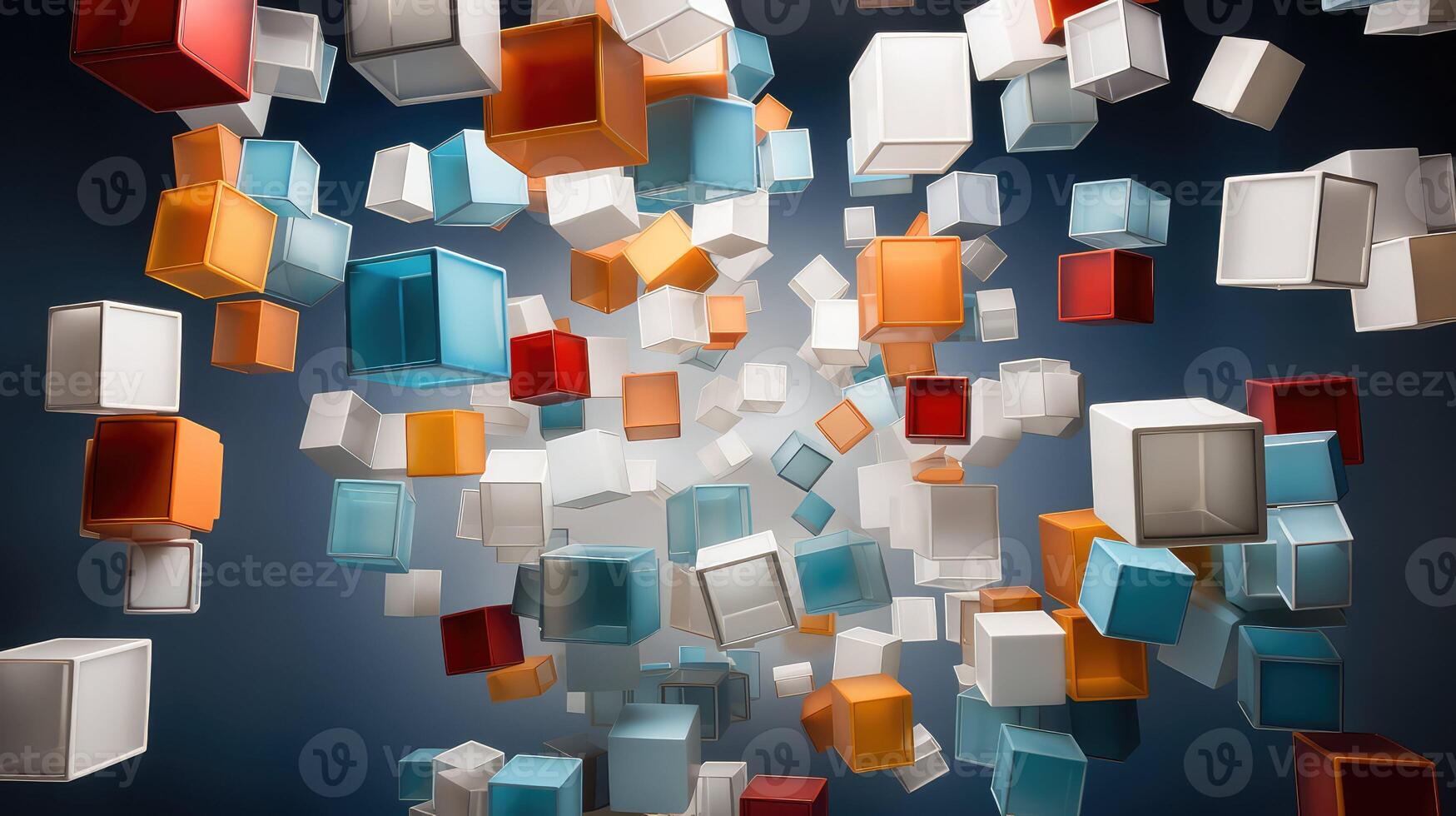 gravity abstract boxes photo