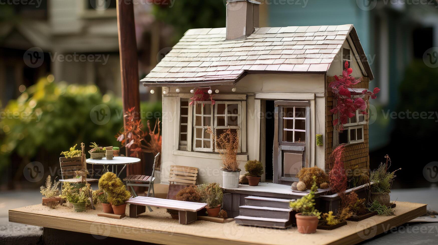 cardboard miniature house photo