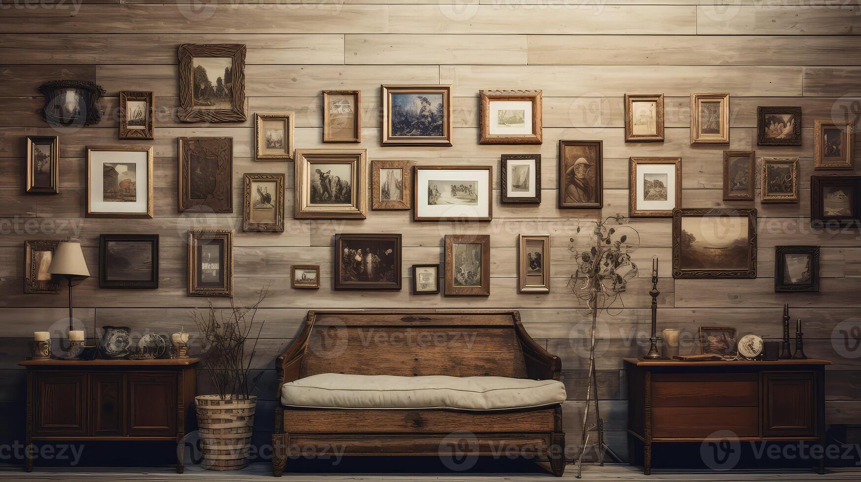 rustic frames wall photo
