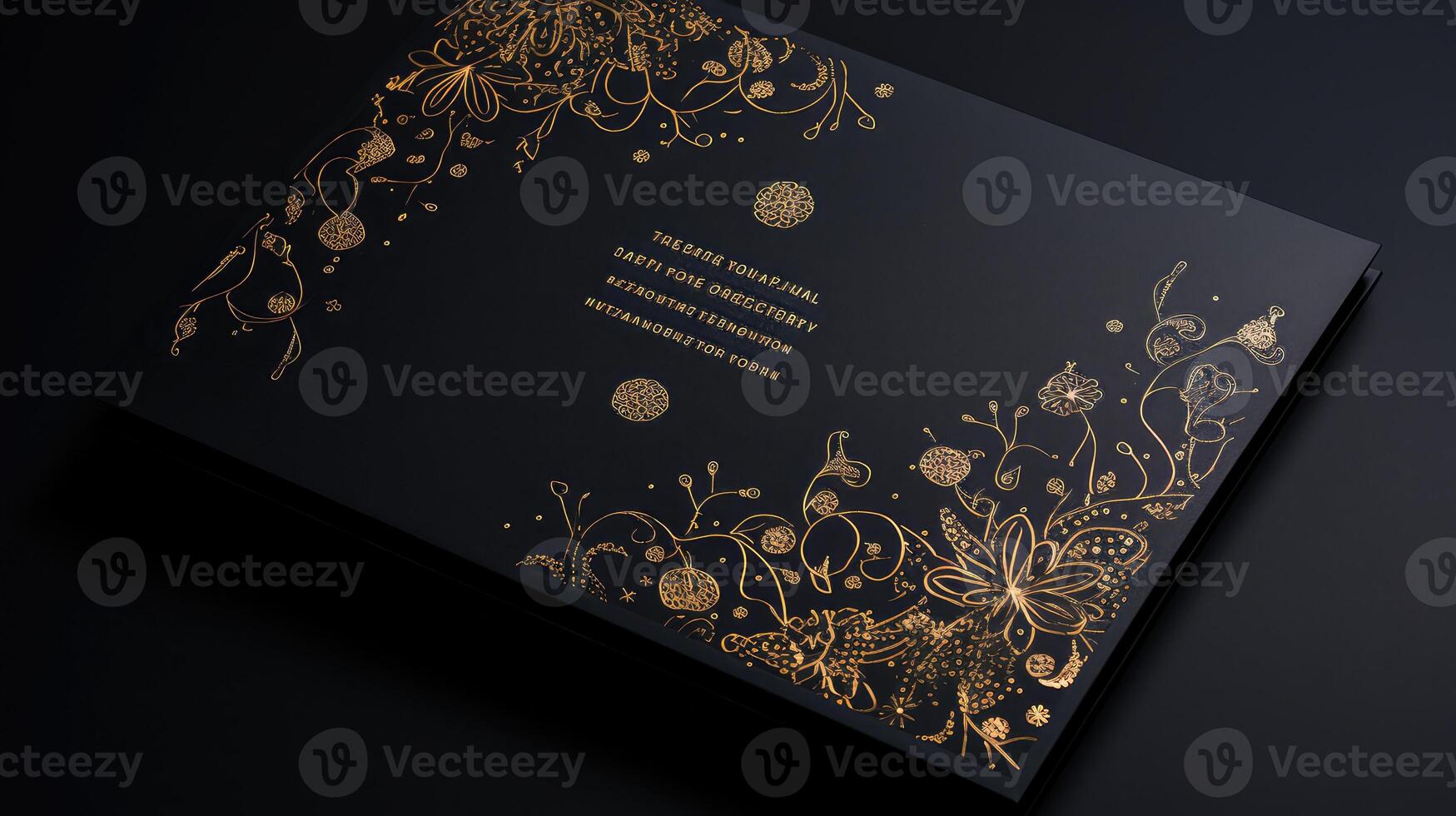 sophisticated black and gold invitation photo