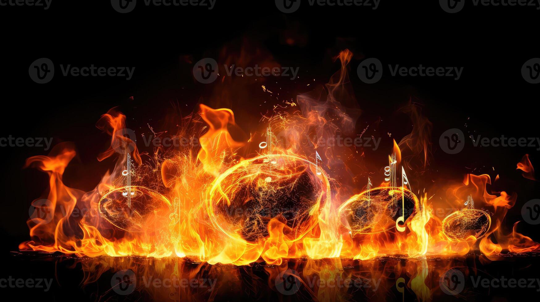 dance fire music notes photo