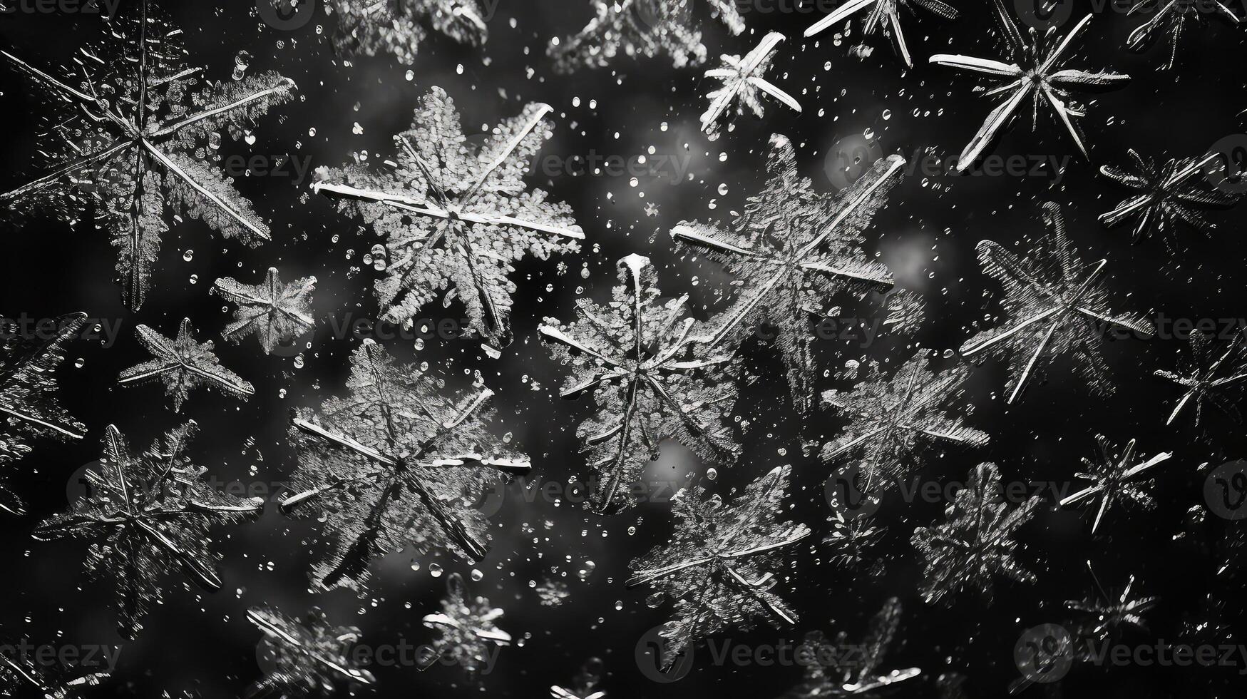 delicate black and white snow photo