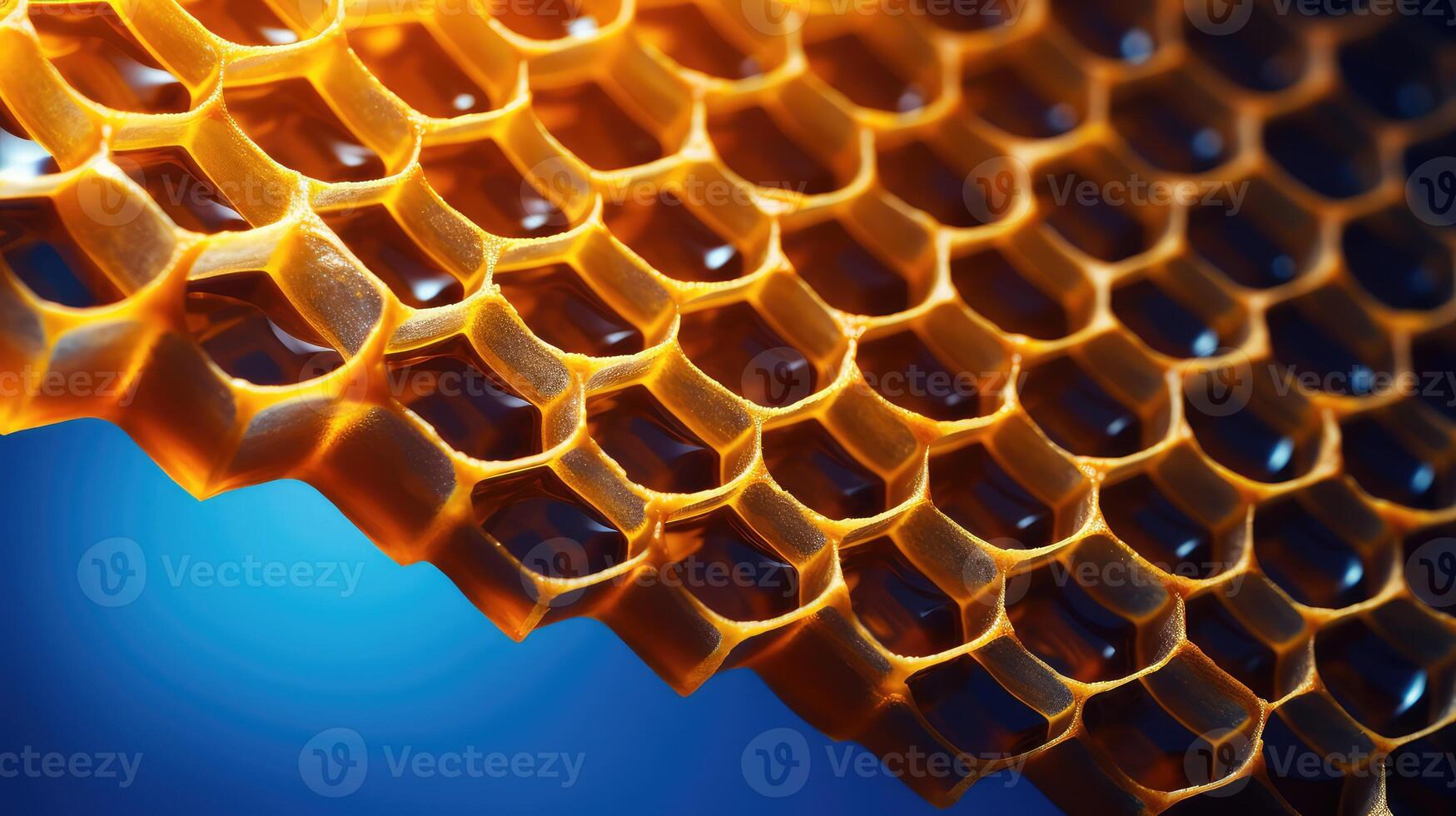 apiary honeycomb blue photo