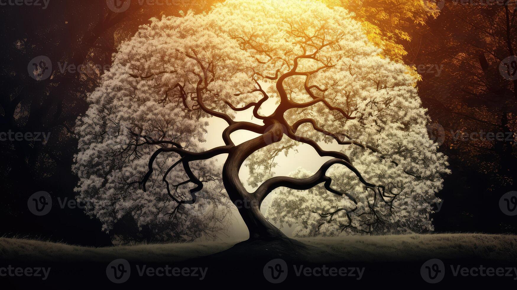 duality yin yang tree photo
