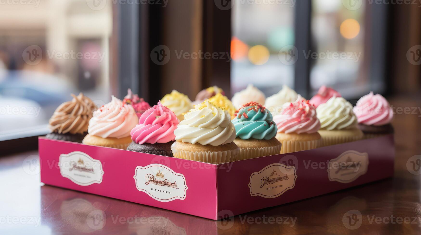 bakery cupcakes box photo
