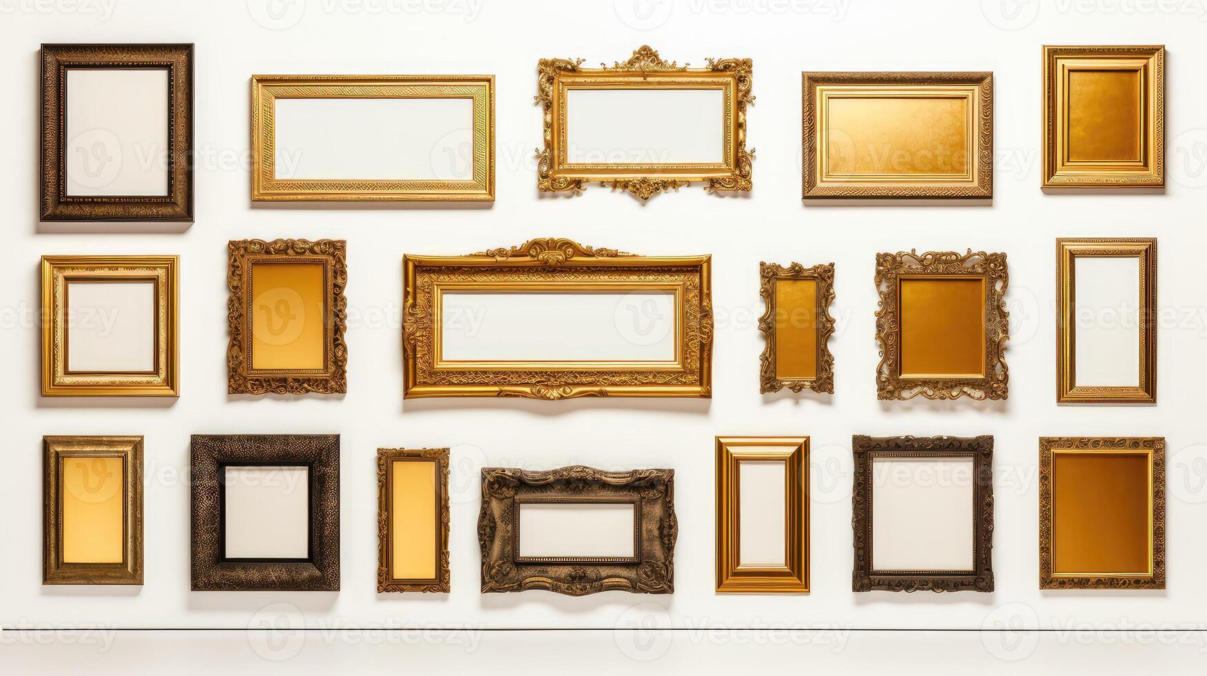 shelf gold photo frame