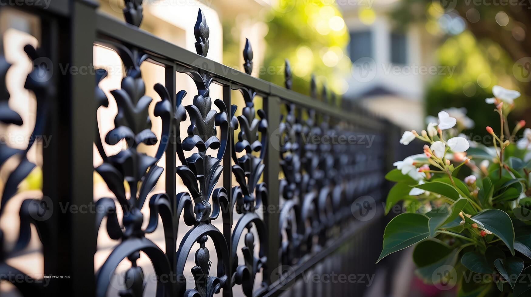 scrollwork metal fencing photo
