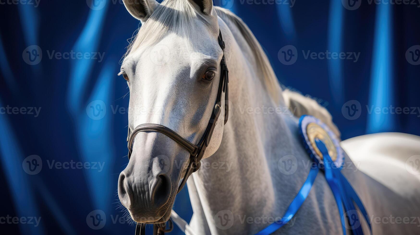 winning blue ribbon banner photo