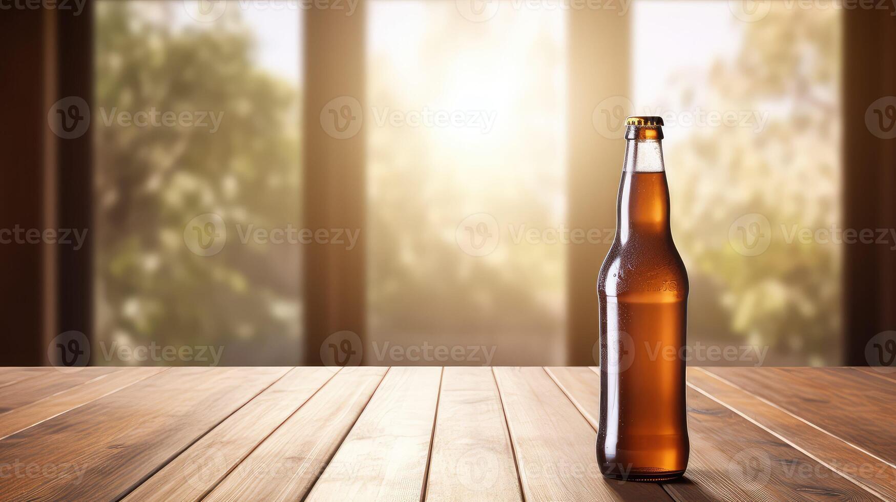 empty blank beer bottle photo