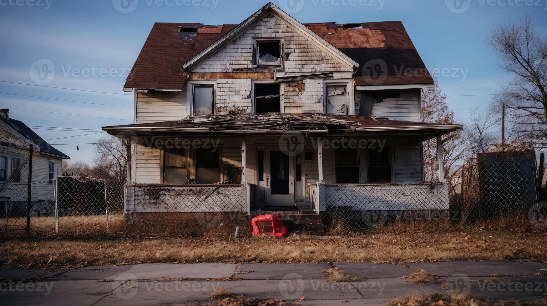 derelict rundown house photo