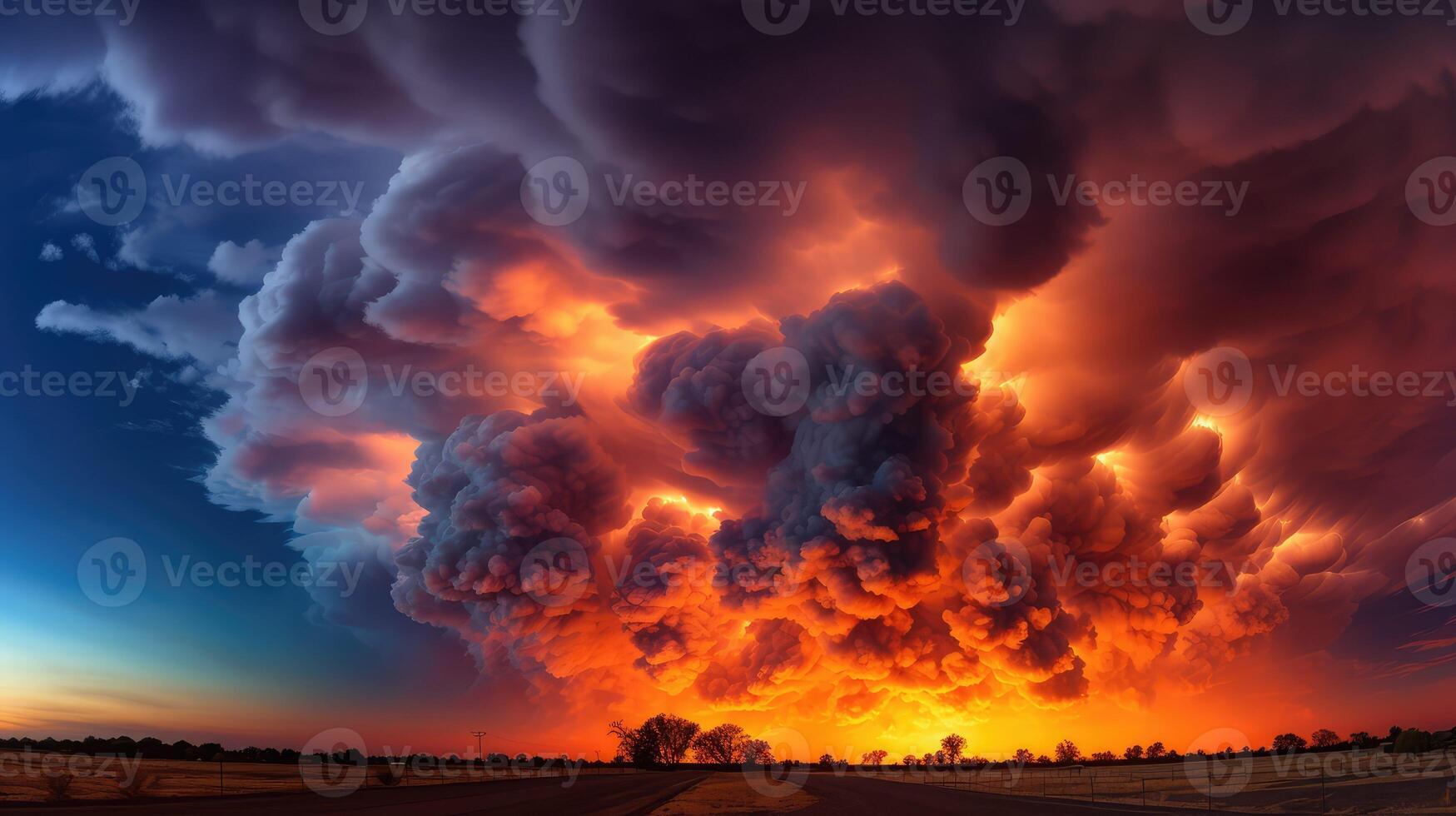 inferno fire clouds photo