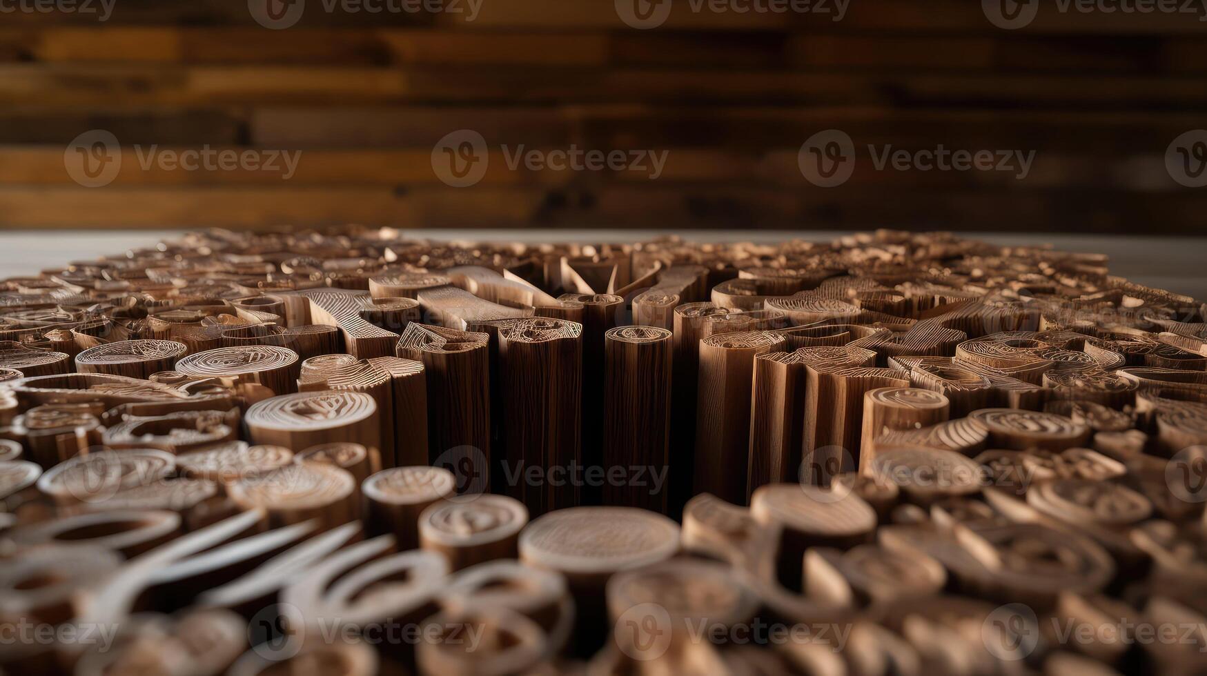 3d wood text effect photo