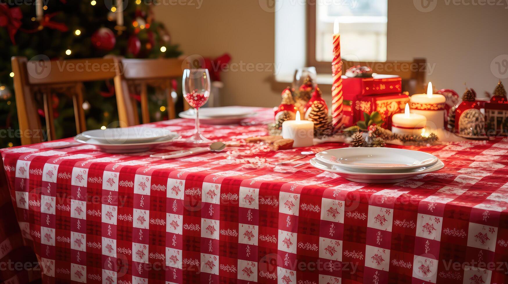 festive red christmas pattern photo