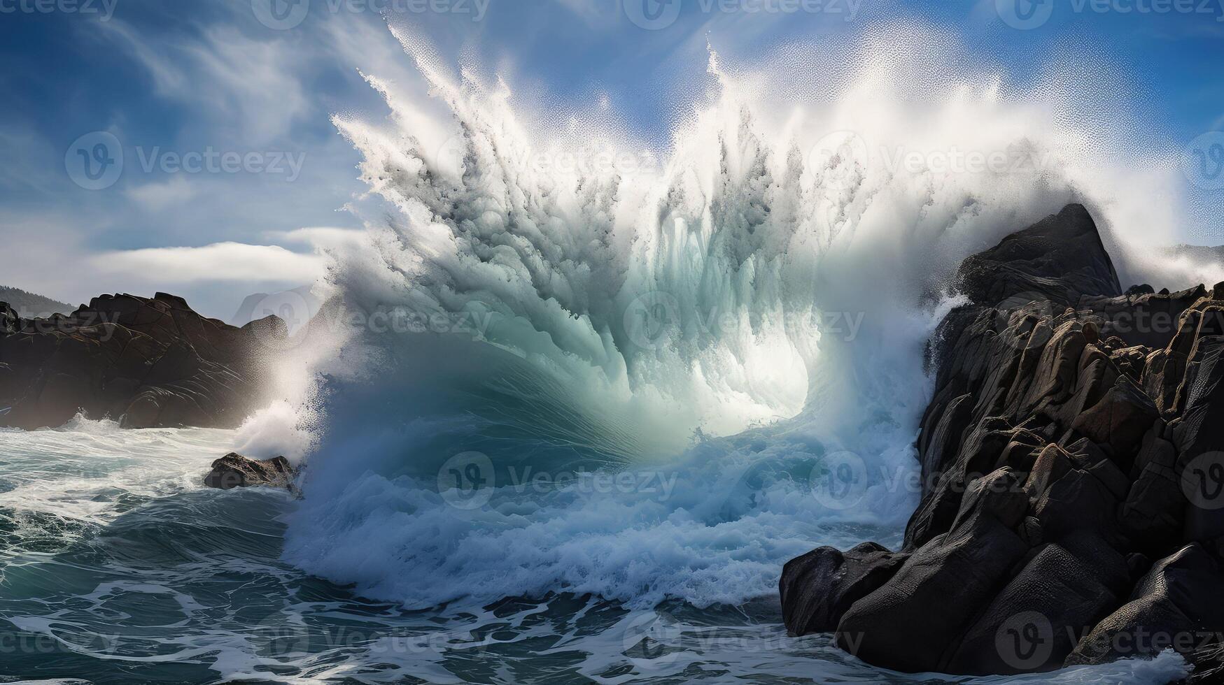 ocean splash water photo