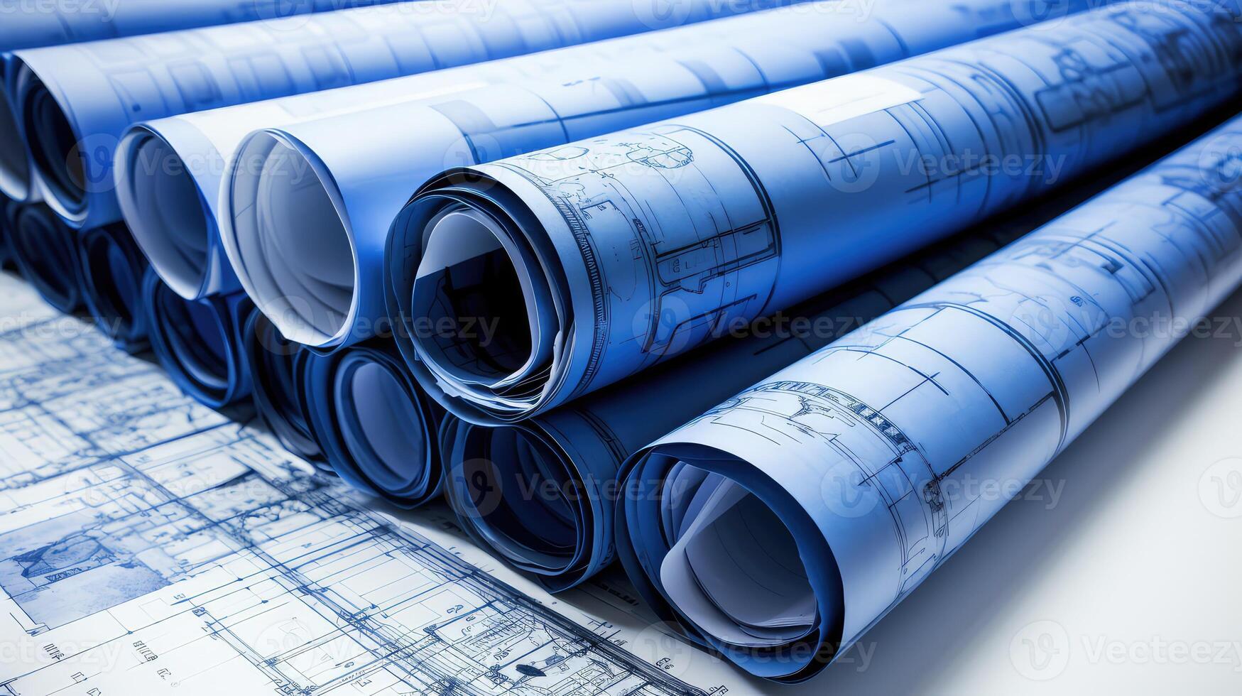 design blue prints background photo