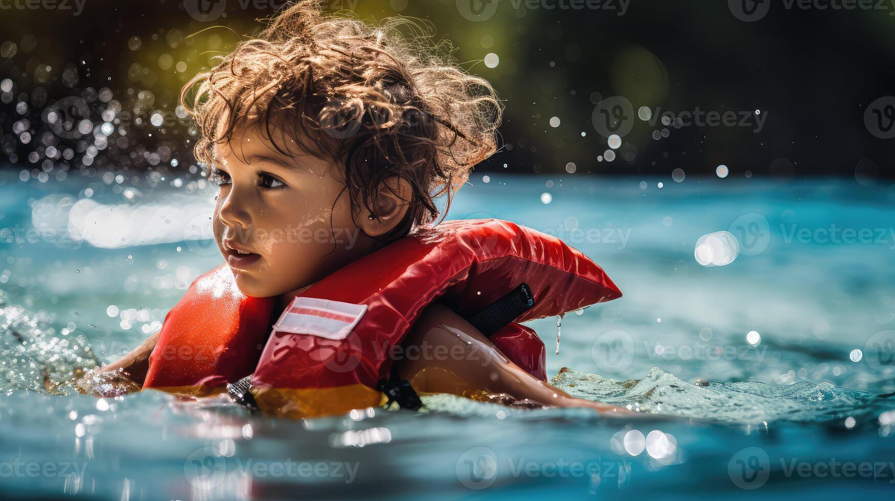 pool safety red photo
